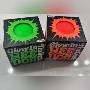 Glow-In-The-Dark Squishy Ball - Orange & Green